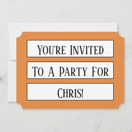 Grote druk Uitnodiging Diamond Serif Sjabloon (Voorkant)