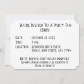 Grote druk Uitnodiging Diamond Serif Sjabloon (Achterkant)