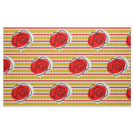 Grote druk van het Spaanse Roos Stripe stof