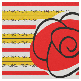 Grote druk van het Spaanse Roos Stripe stof