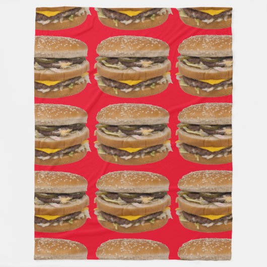 grote dubbeldeks rode deken van de cheeseburger (Voorkant)