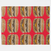 grote dubbeldeks rode deken van de cheeseburger (Voorkant (Horizontaal))