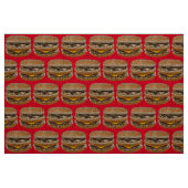 Grote dubbele cheeseburger rode stof (Fat Quarter)