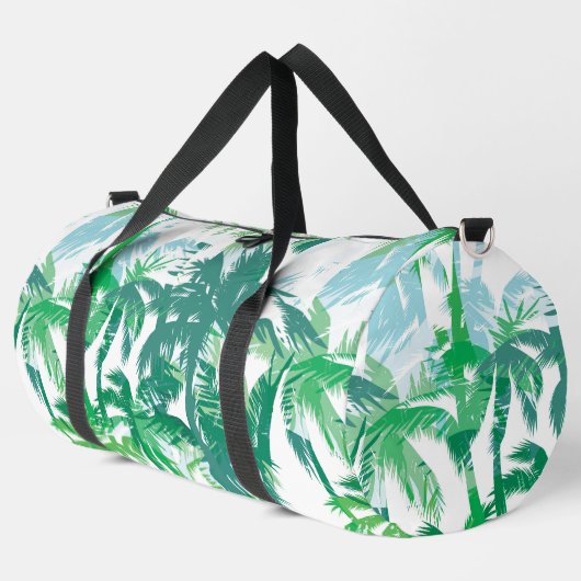 Grote Duffel Bag Tropische Print Plunjezak (Linkerhoek)