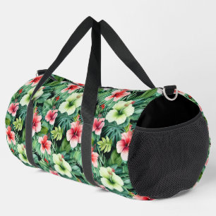Grote Duffel Bag Tropische Print Plunjezak
