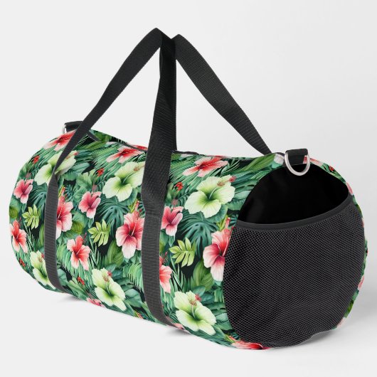 Grote Duffel Bag Tropische Print Plunjezak (Rechterhoek)
