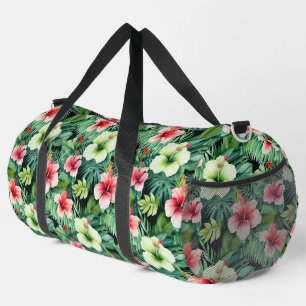 Grote Duffel Bag Tropische Print Plunjezak