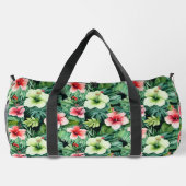 Grote Duffel Bag Tropische Print Plunjezak (Achterkant)