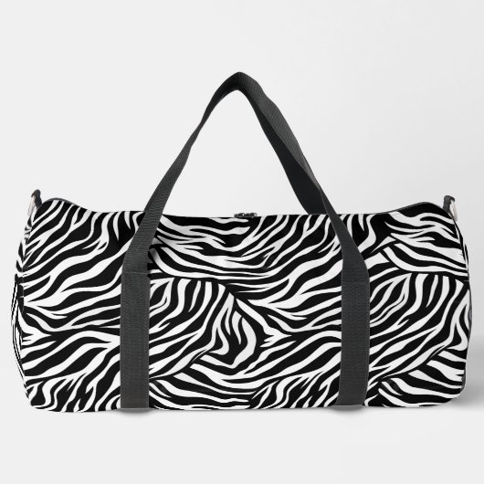 Grote Duffel Bag Zebra Print Plunjezak (Voorkant)