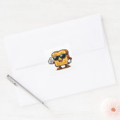 Grote Duim Omhoog Wentelteefje Vierkante Sticker (Envelop)