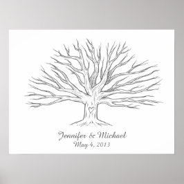 Grote Duimafdruk Boom Gastboek Poster