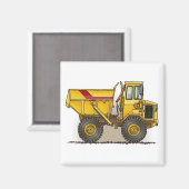 Grote Dump Truck Square Magnet (Voorkant / Achterkant)