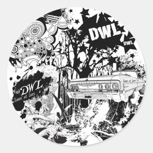 Grote DWL Ronde Sticker (Voorkant)