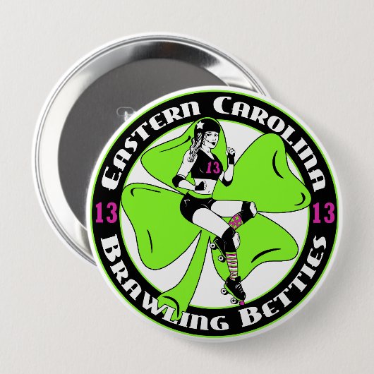 Grote ECB-knop Ronde Button 4,0 Cm (Voorkant /achterkant)