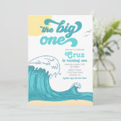 Grote EEN Surf Uitnodiging | Surf Uitnodiging (Staand voorkant)
