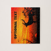 Grote eend, gedempt tegen bruine zonnebank legpuzzel (Verticaal)