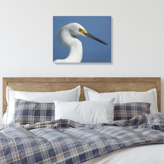Grote Egret Canvas Print (Insitu (Slaapkamer))