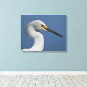 Grote Egret Canvas Print (Insitu (Houten vloer))