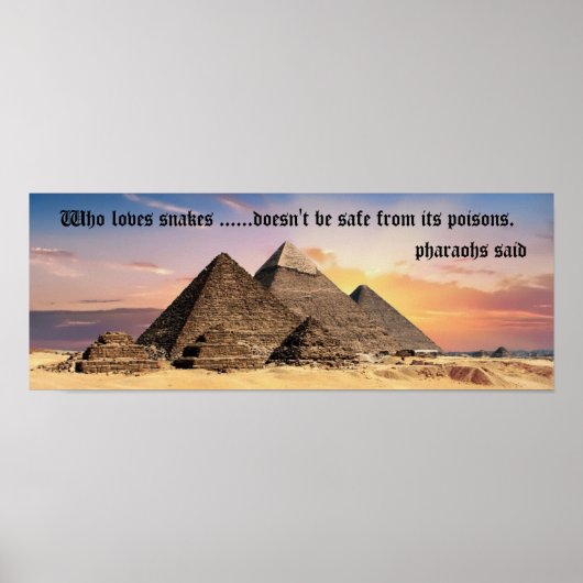 Grote Egyptische piramiden met pharaohs quote Post Poster (Voorkant)