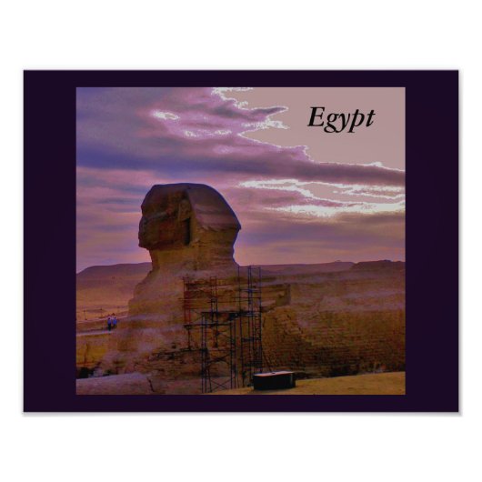 Grote Egyptische Sphinx Foto Afdruk (Voorkant)