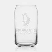 Grote eilandvijver New Hampshire Blikvorm Glas (Achterkant)