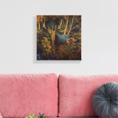 Grote eland in herfstbos canvas afdruk (Insitu (Woonkamer))