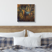 Grote eland in herfstbos canvas afdruk (Insitu (Slaapkamer))
