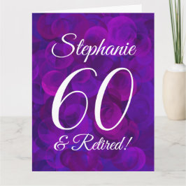 Grote Elegante Paarse 60 Happy Retirement Kaart