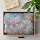 Grote Elegante Pauw & Bloemen Decoupage Tissuepapier (Geschenk)