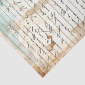 Grote Elegante Pauw, Bloemen & Script Decoupage Tissuepapier (Detail)