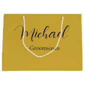 Grote Elegante Trouwcadeautas met Aangepaste Tekst Groot Cadeauzakje (Voorkant)