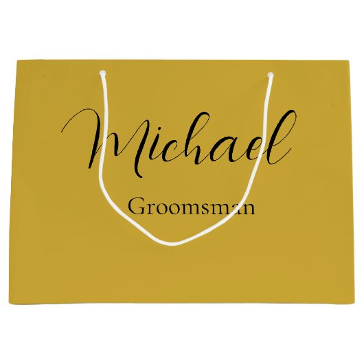 Grote Elegante Trouwcadeautas met Aangepaste Tekst Groot Cadeauzakje (Voorkant)