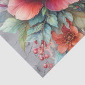 Grote Elegante Waterverf Bloemen & Kraan Decoupage Tissuepapier (Detail)