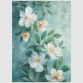 Grote Elegante Waterverf Jasmijn Decoupage Tissuepapier (Voorkant)