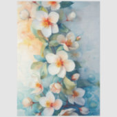 Grote Elegante Waterverf Jasmijn Decoupage Tissuepapier (Voorkant)