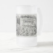 Grote elektrische schedel matglas bierpul (Voorkant rechts)