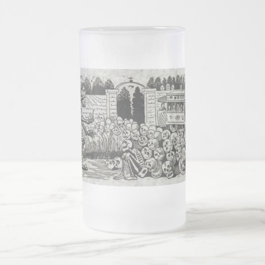 Grote elektrische schedel matglas bierpul (Center)