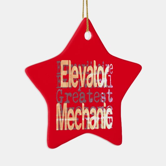 Grote Elevator Mechanic Keramisch Ornament (Rechts)