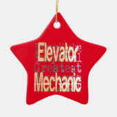 Grote Elevator Mechanic Keramisch Ornament (Voorkant)