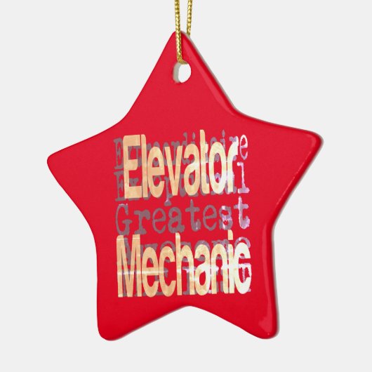 Grote Elevator Mechanic Keramisch Ornament (Links)