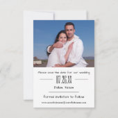 Grote Empire Date & Photo-3x5Wedding Save the Date (Achterkant)
