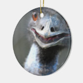 Grote emu-versiering keramisch ornament (Links)