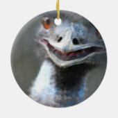 Grote emu-versiering keramisch ornament (Achterkant)