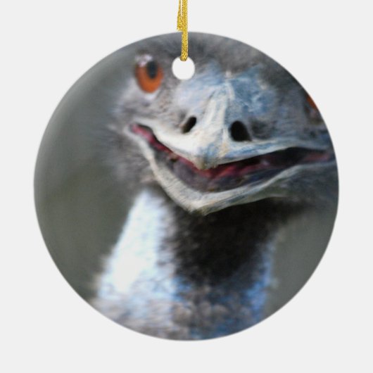 Grote emu-versiering keramisch ornament (Achterkant)