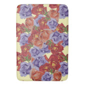 Grote en gedurfde kleurrijke rozen Bloemen Badmat (Voorkant Verticaal)