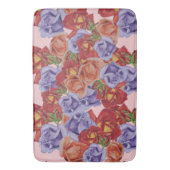 Grote en gedurfde kleurrijke rozen Bloemen Badmat (Voorkant Verticaal)