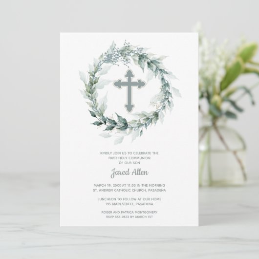 Grote en Grote Eerste Gemeenschap Kaart (Staand voorkant)