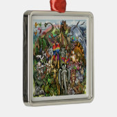 Grote en kleine dieren metalen ornament (Rechts)