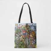 Grote en kleine dieren tote bag (Voorkant)