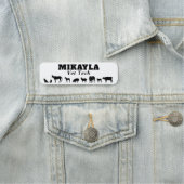 Grote en kleine gevlekte tekst voor dierenartsen naamplaatje (In situ)